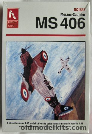 Hobby Craft 1/48 Morane-Saulnier MS-406 C-1 - France GC III/6 'Pierre Le Gloan' 1940 / Turkey 1940 / Luftwaffe 1941, HC1587 plastic model kit